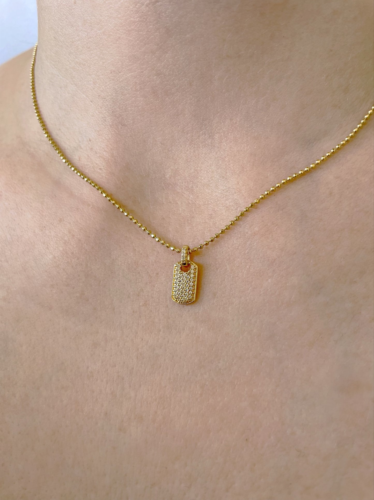 Dainty Dog Tag Necklace