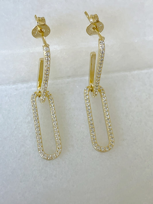 Paperclip Link Earrings