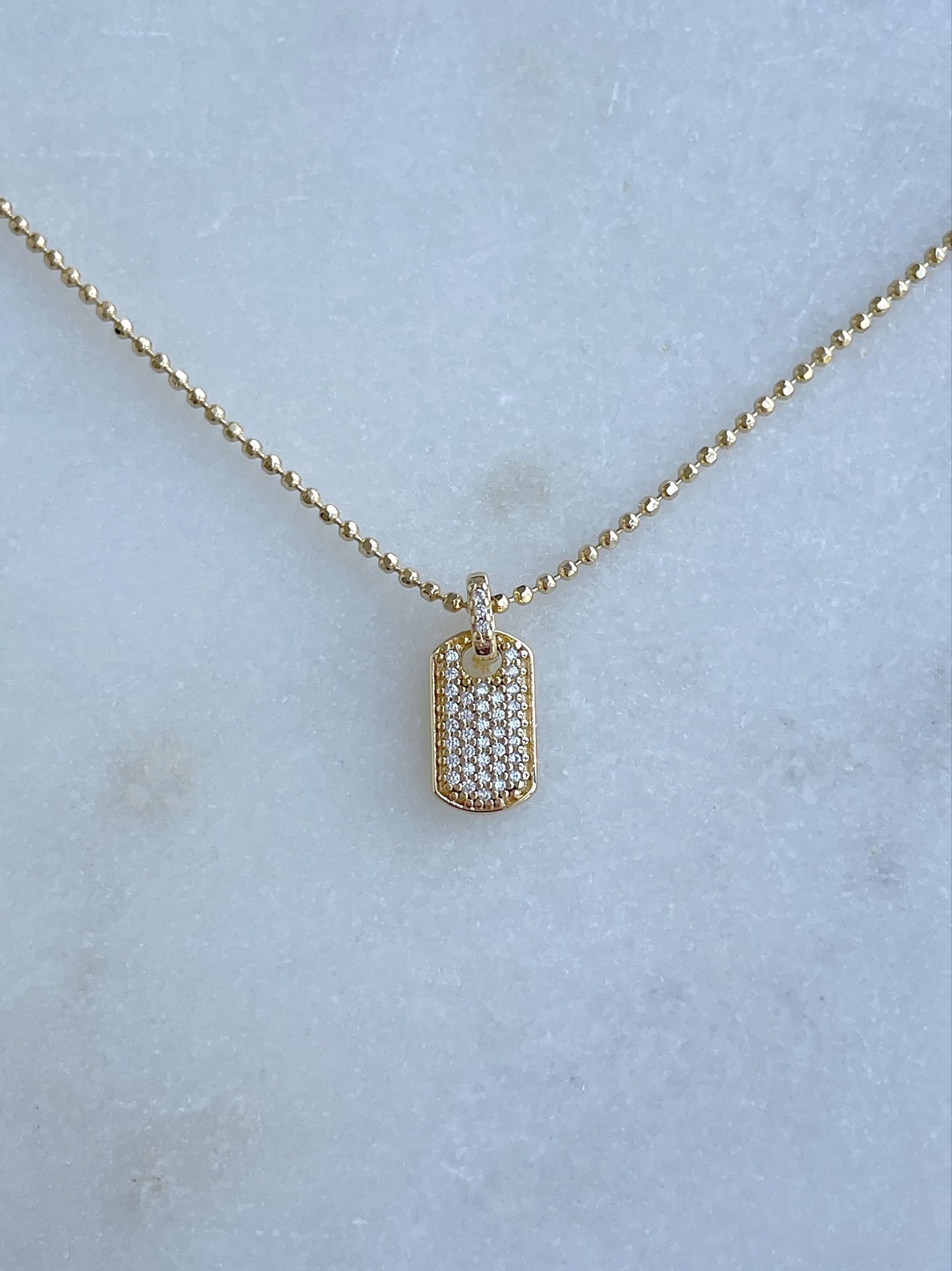 Dainty Dog Tag Necklace