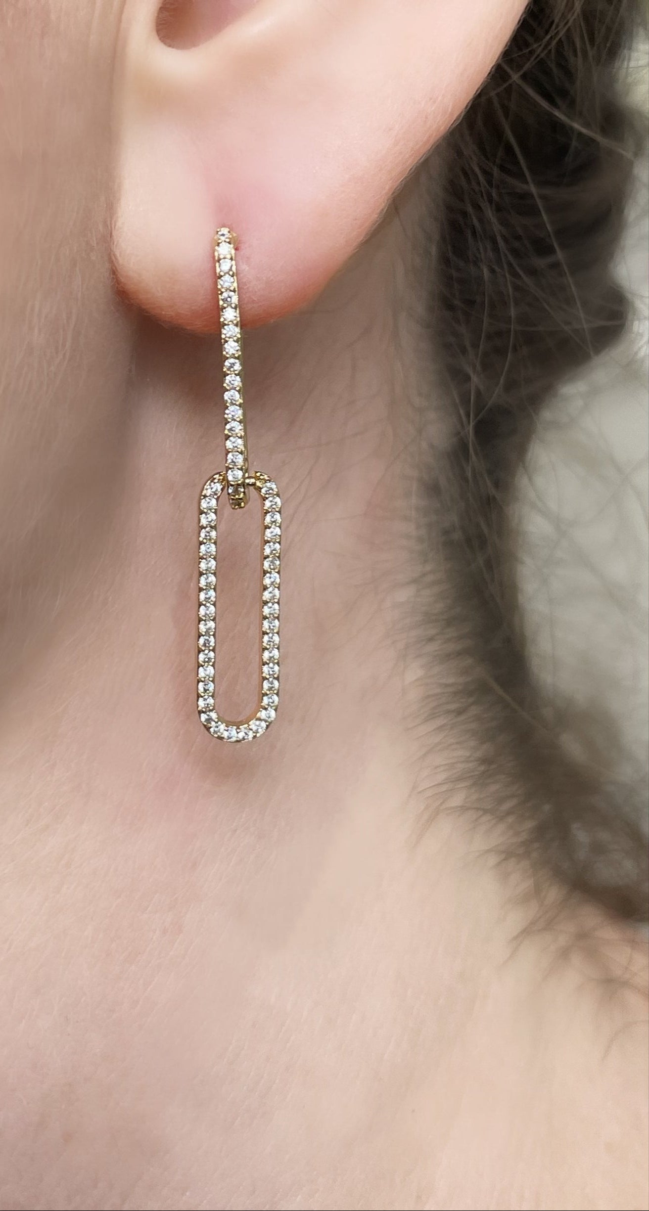 Paperclip Link Earrings