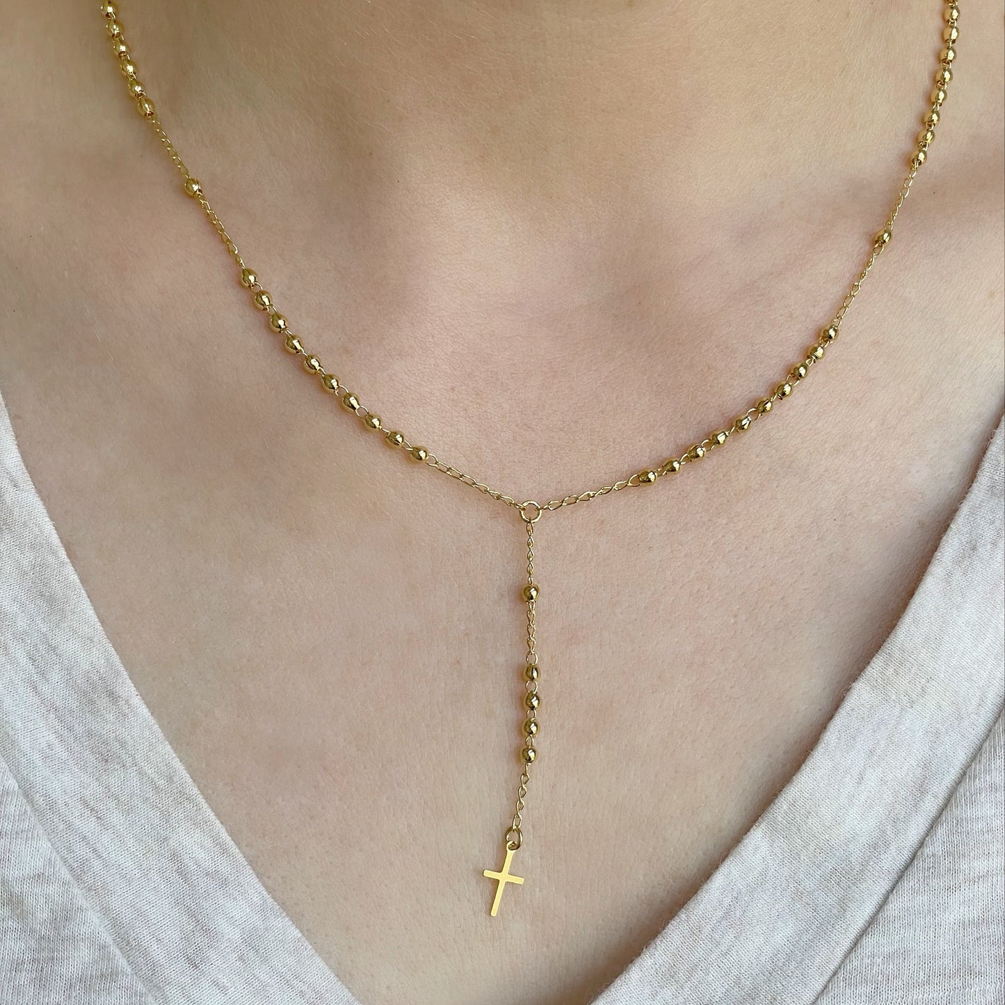 Cross Lariat Necklace