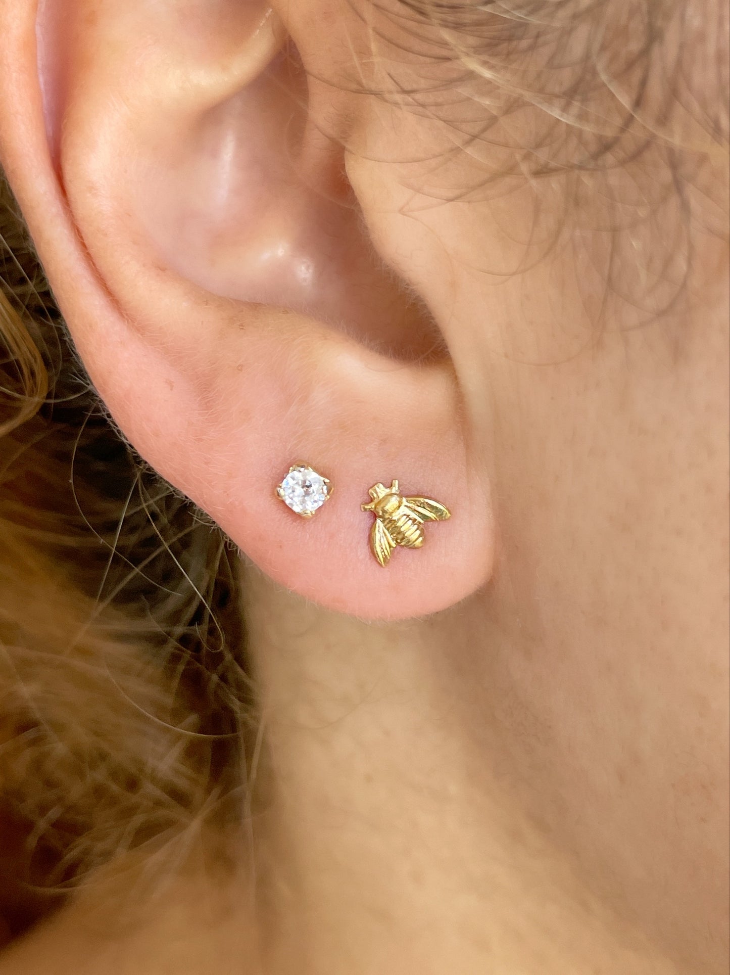 Tiny Bee Earrings