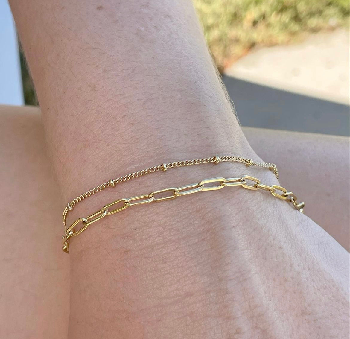 Mid Size Paper Clip Bracelet