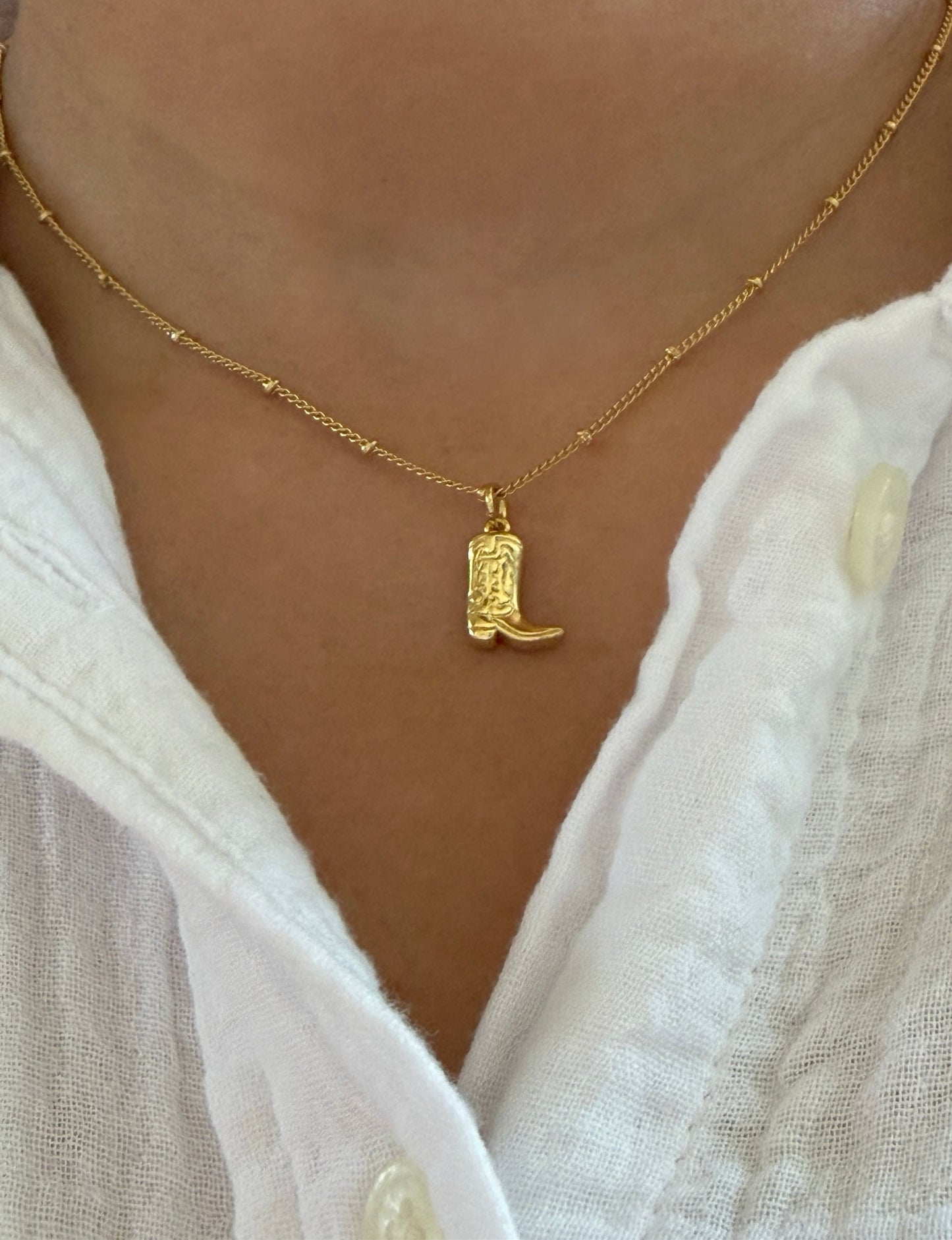 Cowboy Boot Necklace