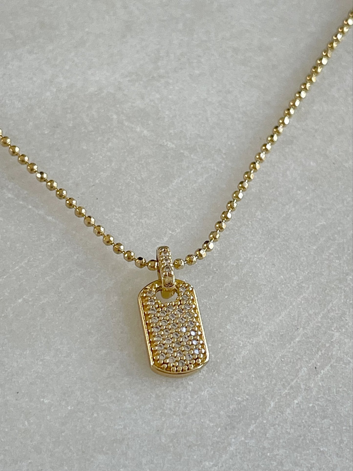 Dainty Dog Tag Necklace