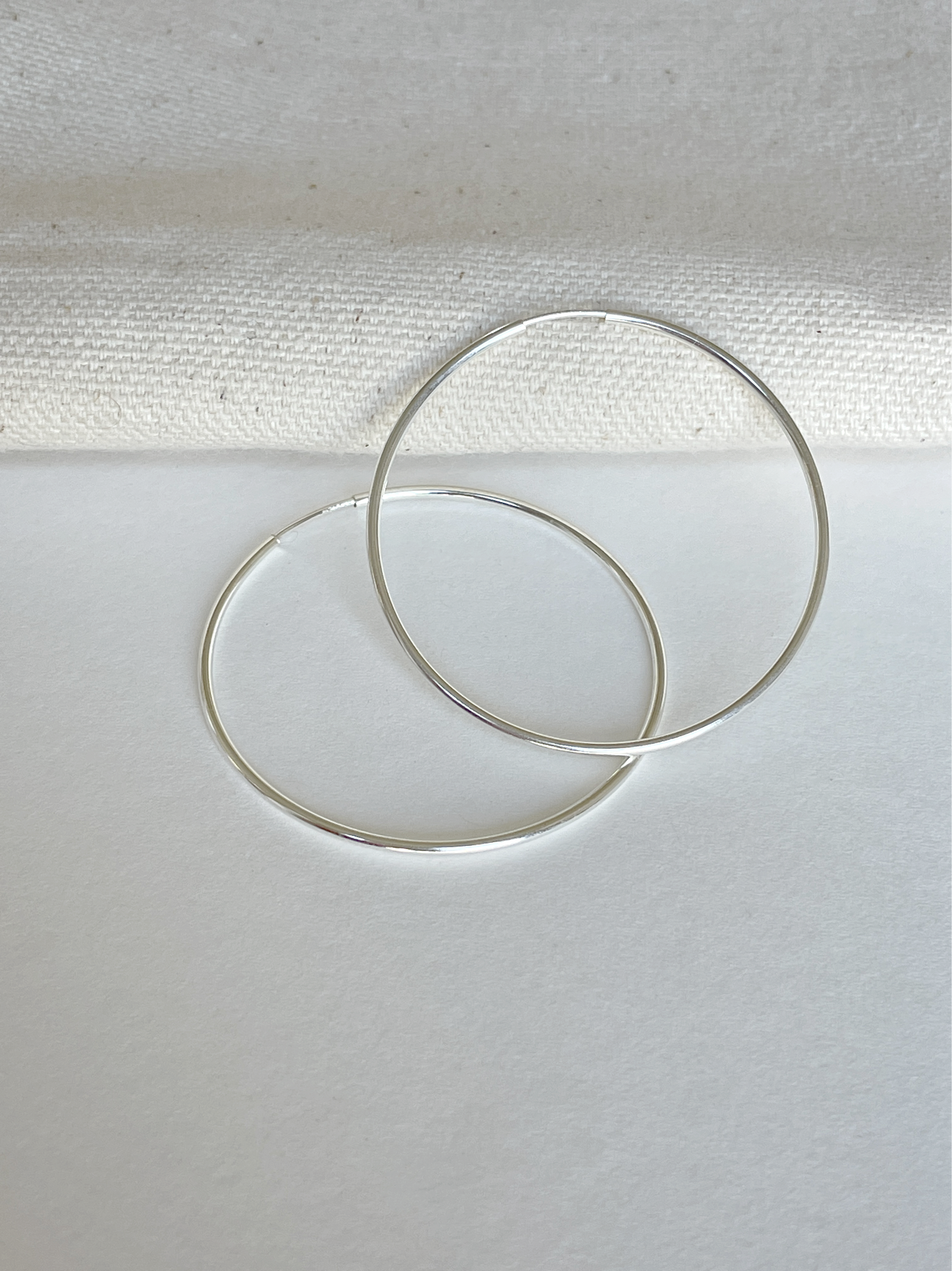 Endless Hoop Earrings Silver