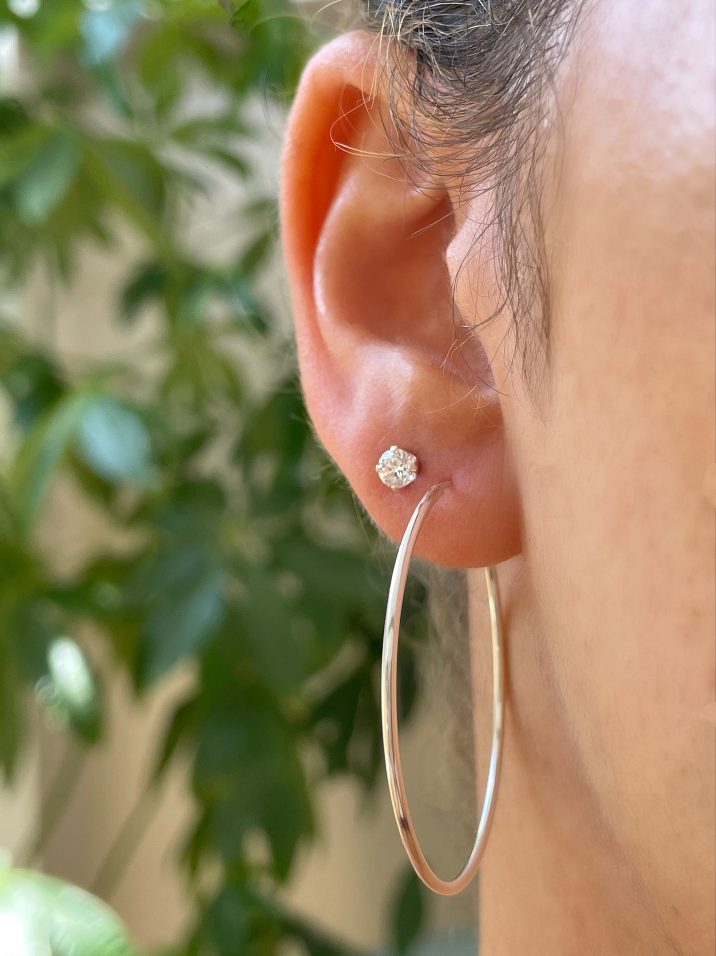 Endless Hoop Earrings Silver