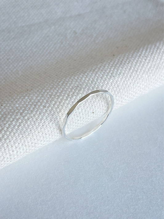 Hammered Ring Silver